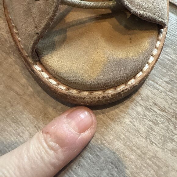 Jeffrey Campbell Cors Suede Gladiator Lace Up Bootie 7.5 Peep Toe - Picture 5 of 11